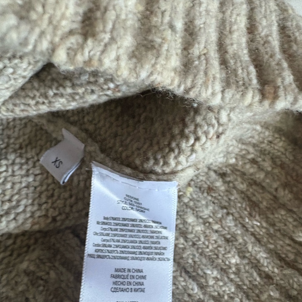 Re/Done Cream Crew Neck Sweater - Picture 3 of 5